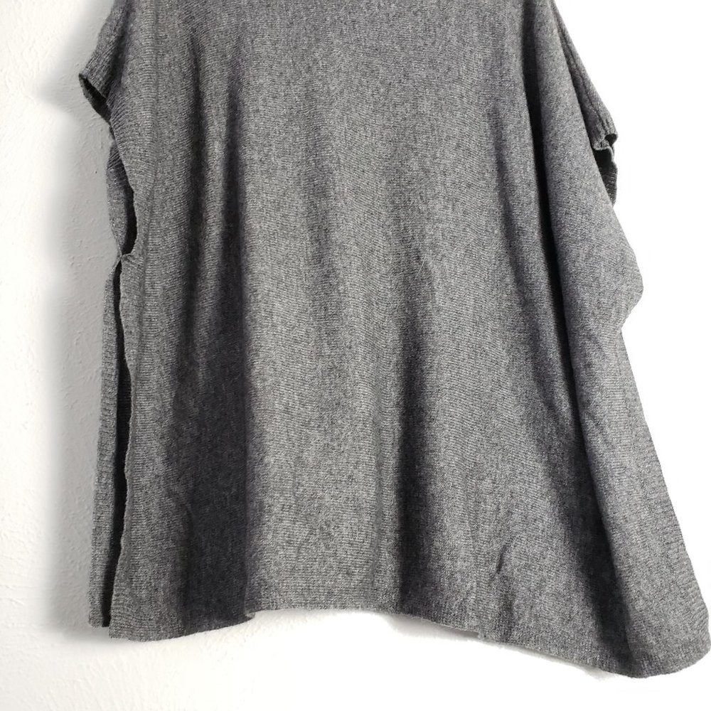 Halogen Wool & Cashmere Blend Cowl Neck Poncho - Picture 5 of 8